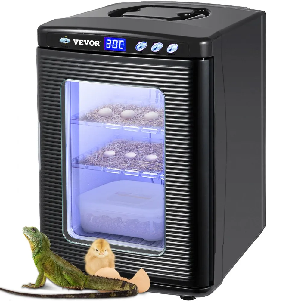 VEVOR Reptile Egg Incubator 25L Laboratory Cooling Heater 5-42℃ 220V for Hatching Eggs Black