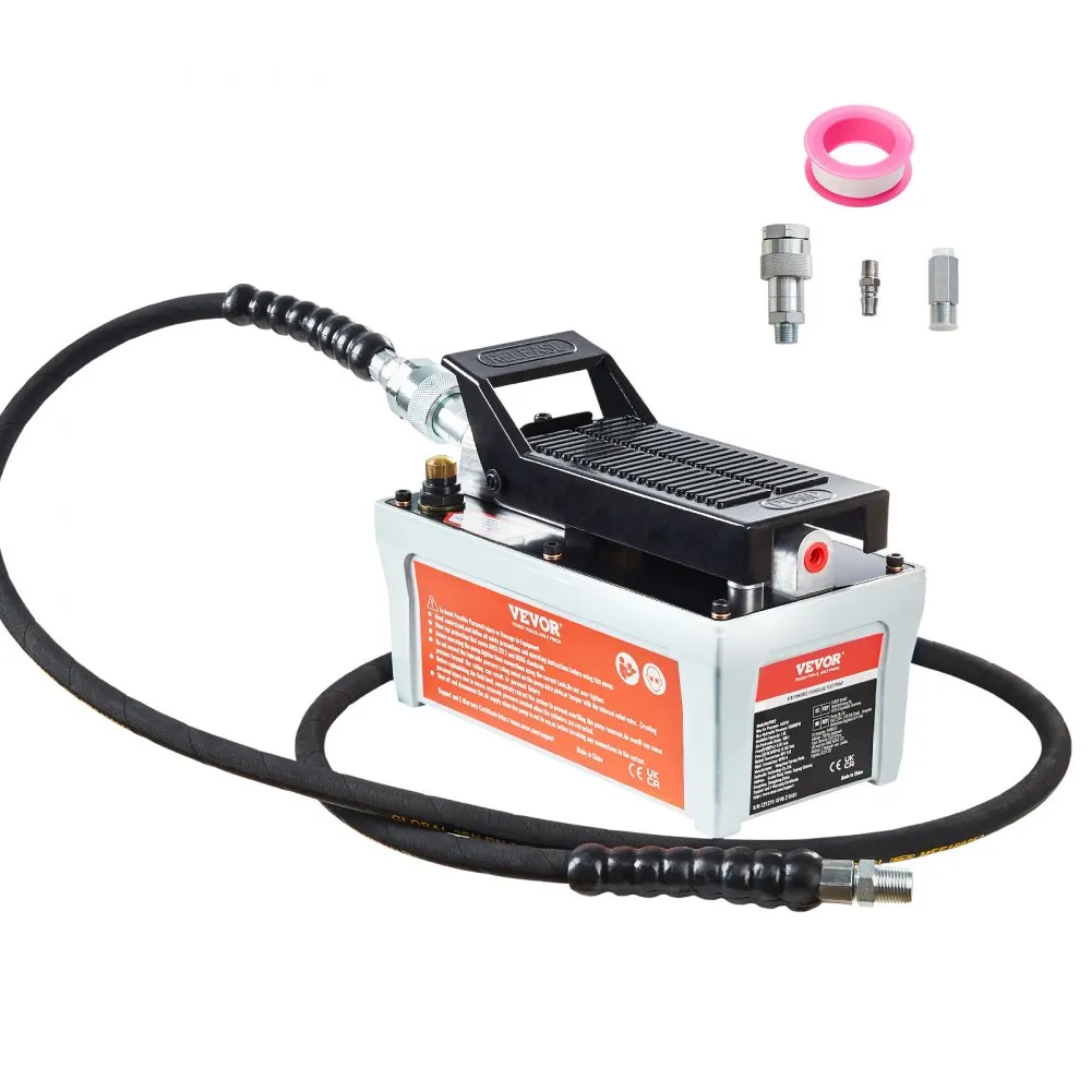 VEVOR 700 Bar Air-Hydraulic Pump, 1.6L Hydraulic Pump, 0.8L/min No Load, 0.16L/min Load
