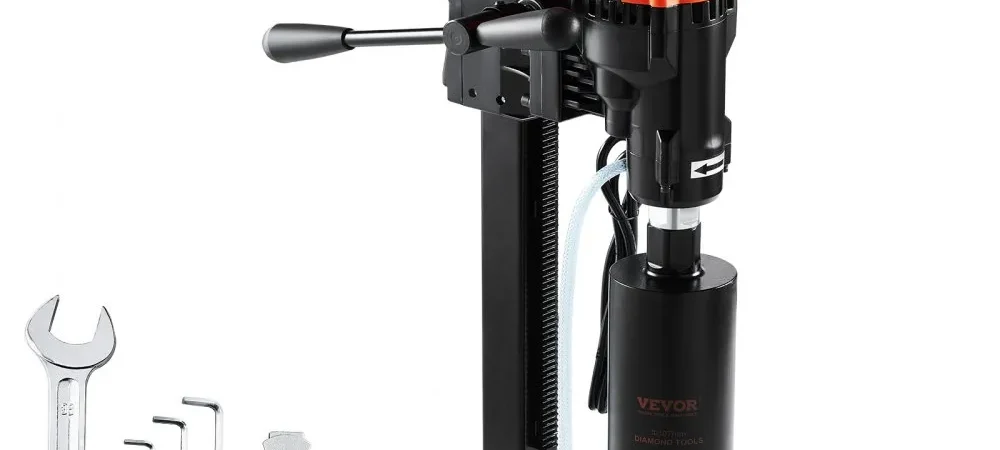 VEVOR Diamond Drilling System 3200 W Diamond Core Drilling Machine Core Drilling Device 0-750 rpm Core Drilling Machine Wet and Dry Drilling, 20 cm Magnetic Drilling Machine Suitable for drilling reinforced concrete, marble, etc.