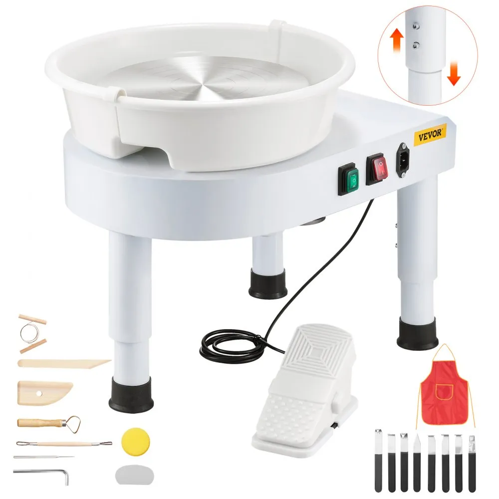 🎨 VEVOR 28CM Pottery Wheel, 350W Electric Pottery Forming Machine