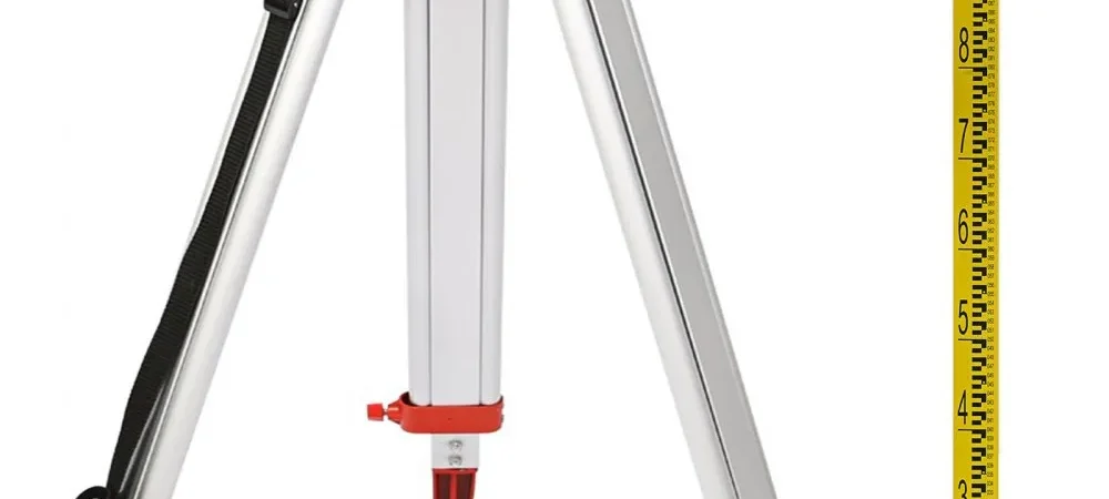 VEVOR Laser Measuring Devices 5M Length Staff & 1.65m Aluminum Tripod Tripod Rotating Laser